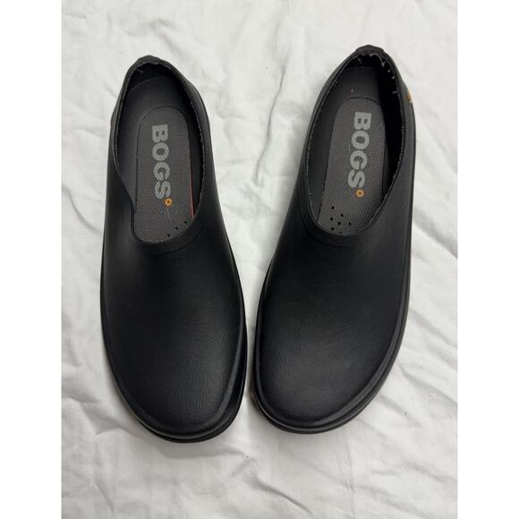 Bogs Flora Clogs Waterproof Shoes Black-Womens Size 8 Slip On - Picture 1 of 8